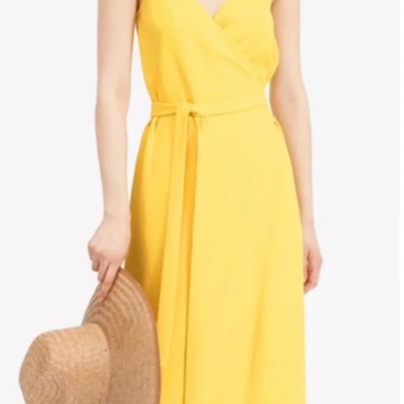Everlane Yellow Sleeveless Wrap Dress- color no longer available from Everlane! - Picture 8 of 8